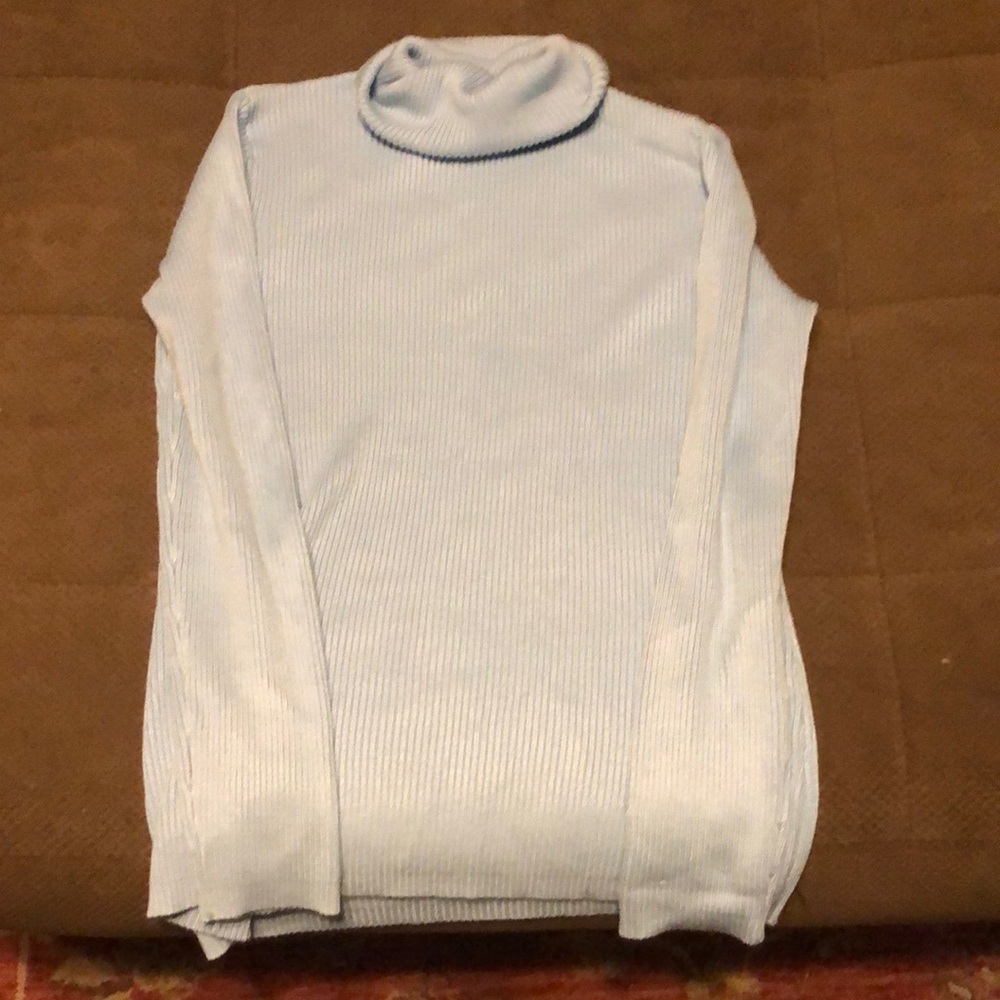 Boston Proper Blue Cowl Neck Sweater